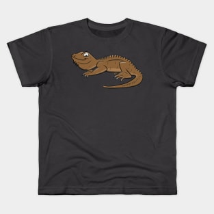 Cartoon Brown Lizard Kids T-Shirt